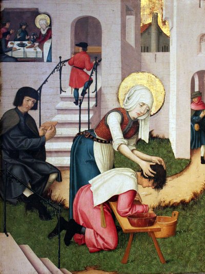 Saint Verena Washes the Hair of a Plague Patient by Unbekannt Unbekannt